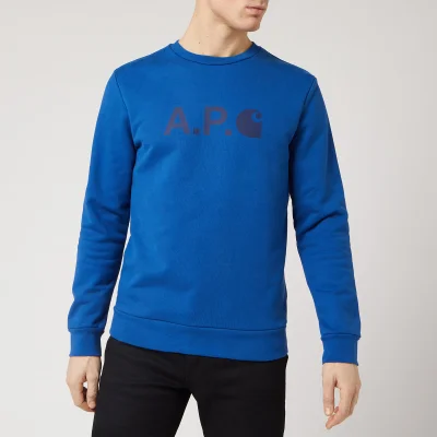 A.P.C. X Carhartt Men's Ice H Sweatshirt - Bleu Roi