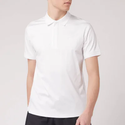 Emporio Armani Men's Zip Collar Polo Shirt - White