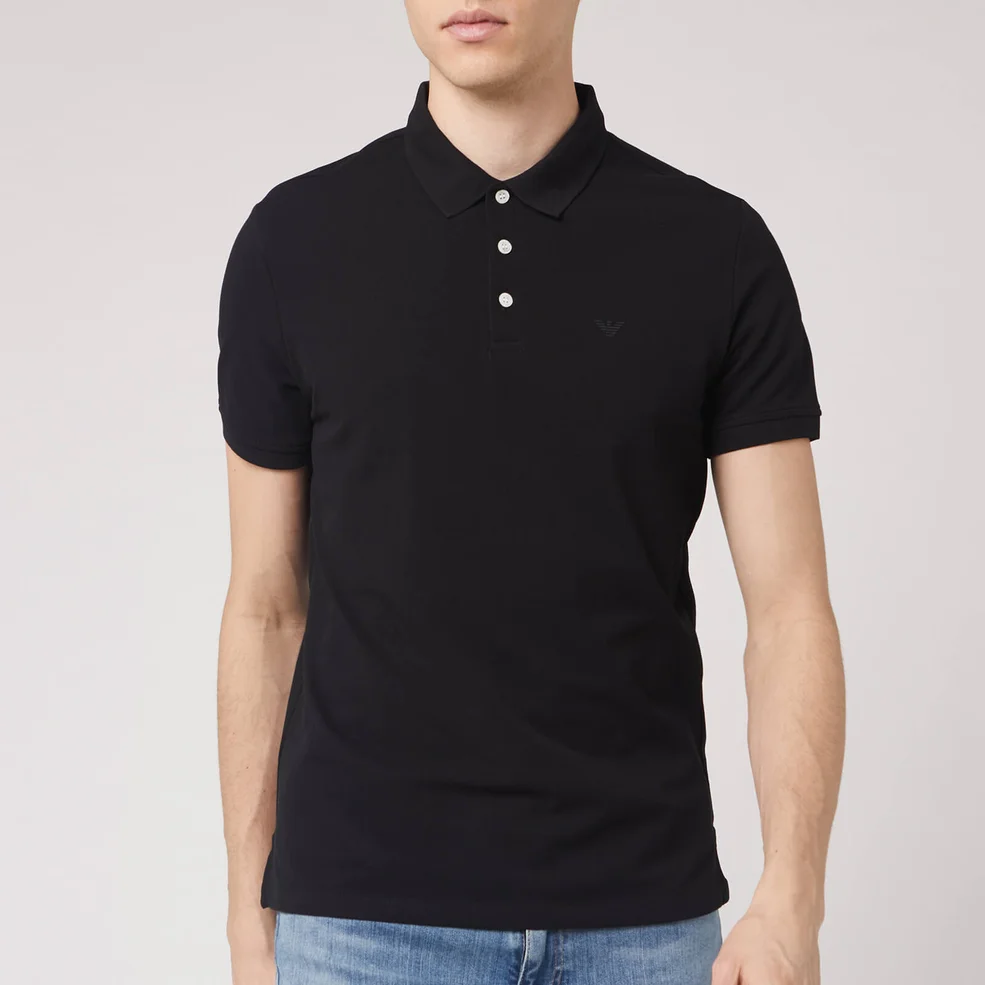 Emporio Armani Men's Basic Polo Shirt - Black Image 1