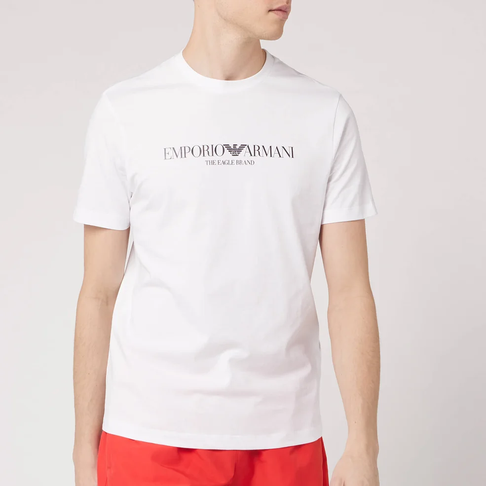 Emporio Armani Men's Large Logo T-Shirt - White Image 1