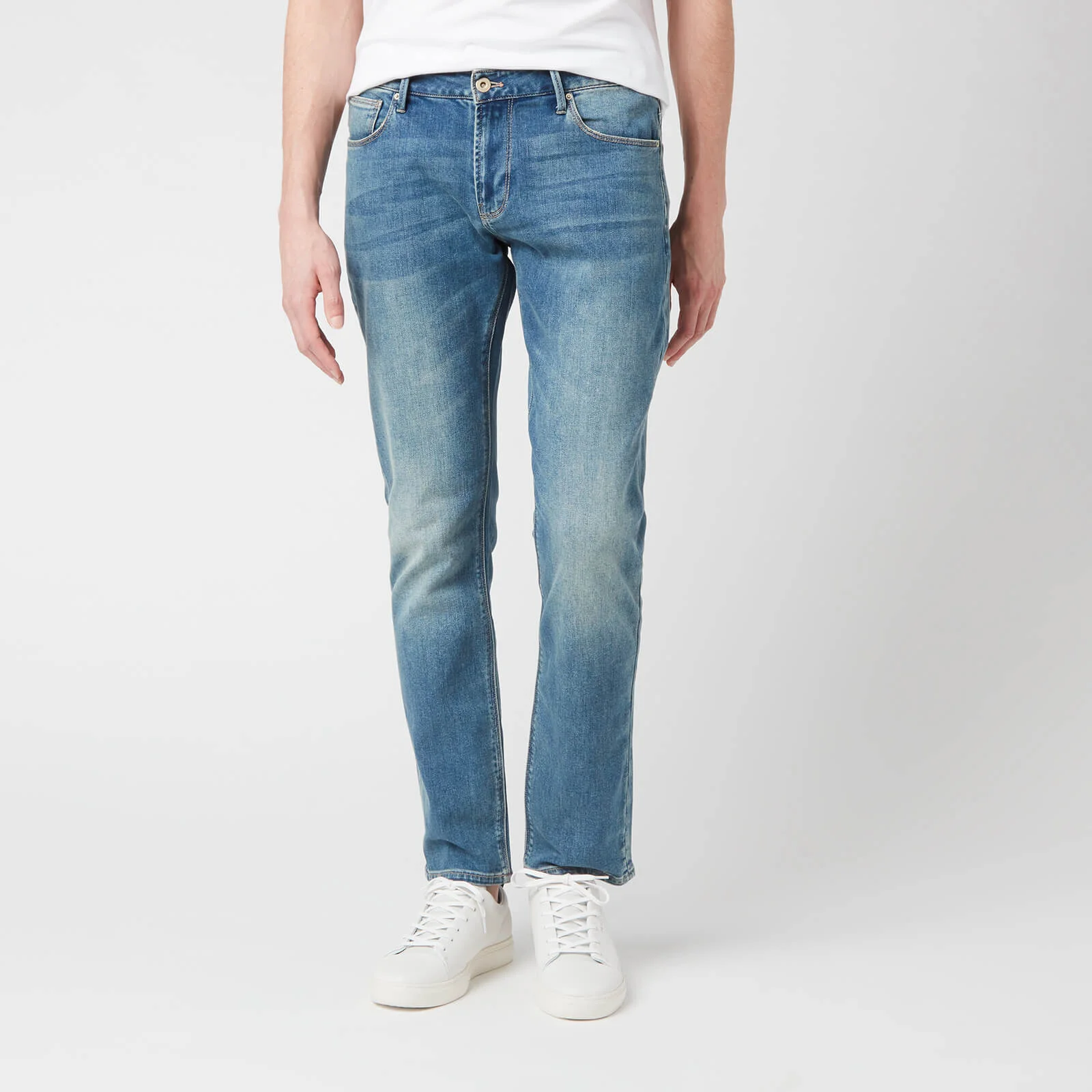 Emporio Armani Men's Slim Fit Jeans - Denim Blue Mid Image 1