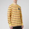 The North Face Men's Boruda Long Sleeve T-Shirt - Bamboo Yellow Stripe - Image 1