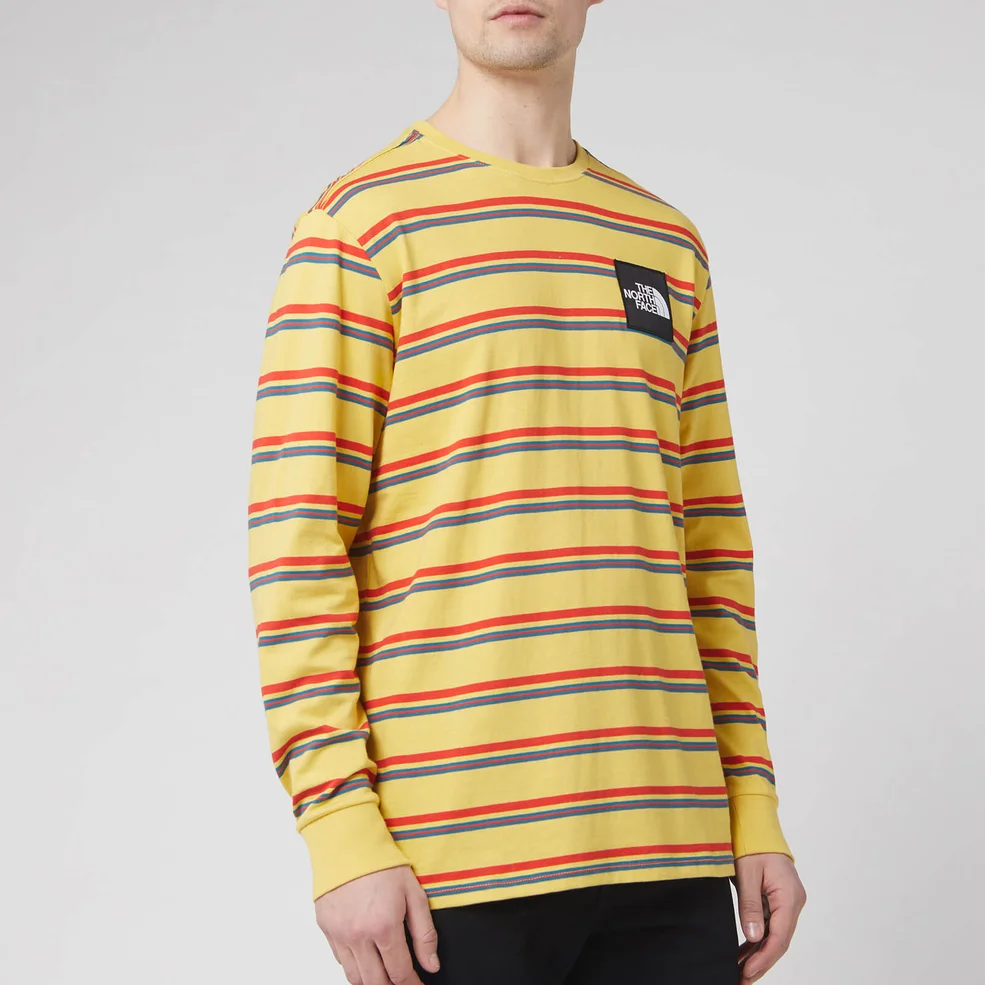 The North Face Men's Boruda Long Sleeve T-Shirt - Bamboo Yellow Stripe Image 1