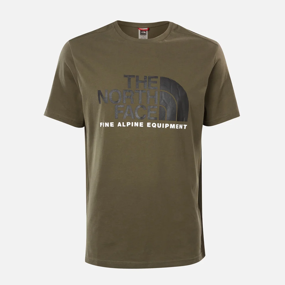 The North Face Men's Fine Alpine 2 T-Shirt - New Taupe Green/TNF Black Image 1