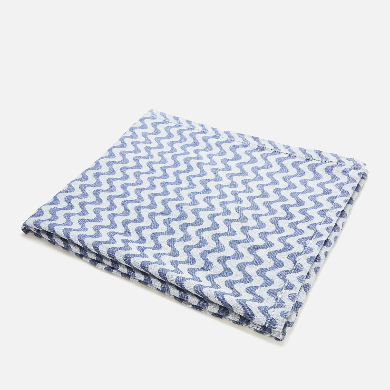 Frescobol Carioca Men's Jacquard Linen Towel - Navy Blue Image 1
