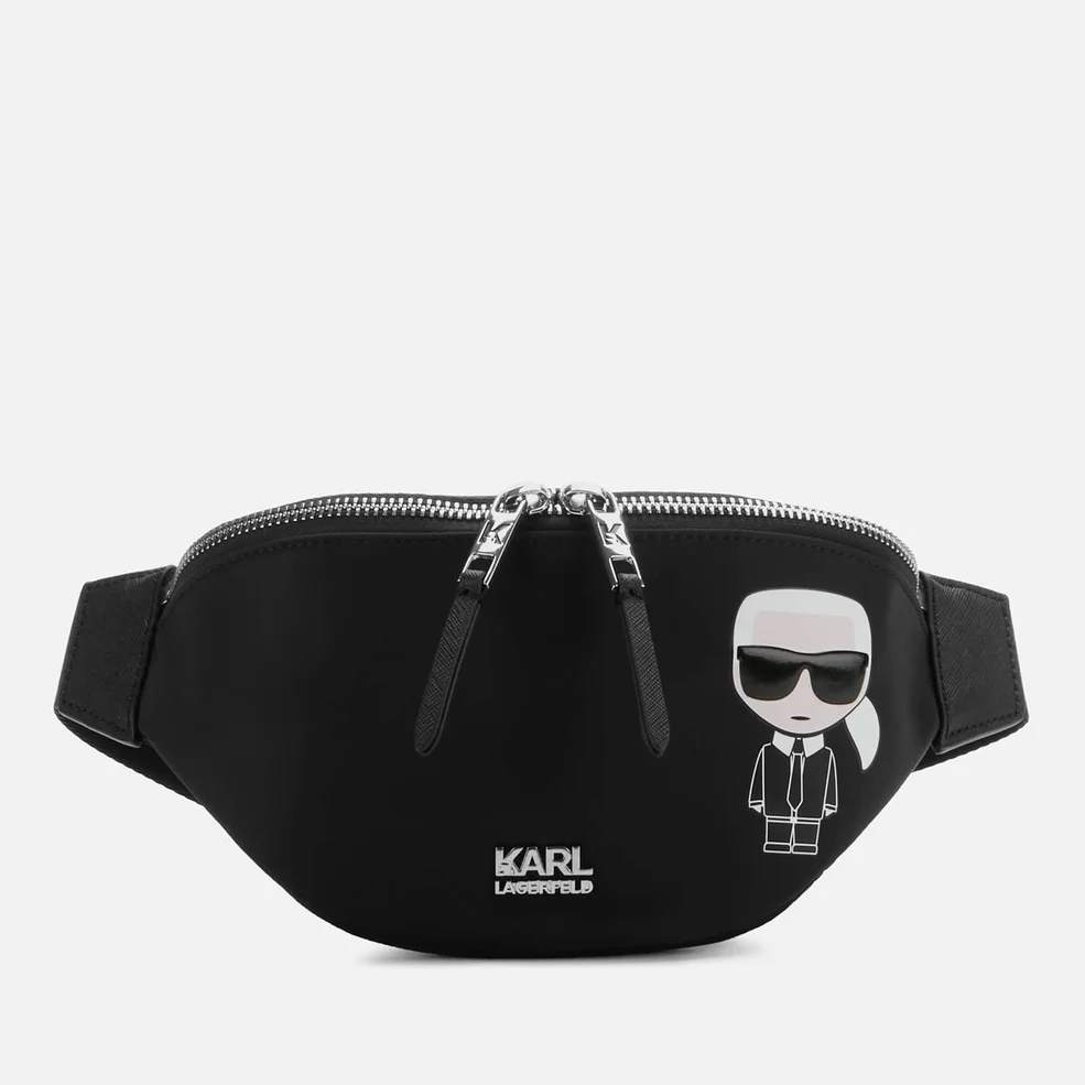KARL LAGERFELD Women's K/Ikonik Nylon Bum Bag - Black Image 1