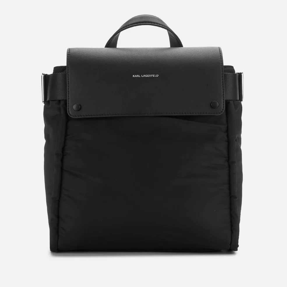 Karl Lagerfeld Women's K/Ikon Nylon Backpack - Black Image 1