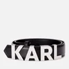 KARL LAGERFELD Women's K/Karl Metal Letters Belt - Black - Image 1