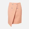 Balmain Women's Asymmetric 4 Button GDP Knee-Length Skirt - Nude - Image 1