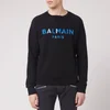 Balmain Men's Silicone Balmain Sweatshirt - Black/Blue - Image 1