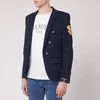 Balmain Men's 6 Button Unlined Cotton Jacket W/ Badge - Navy - Image 1
