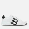 Balmain Men's B-Court Leather Print Trainers - Blanc/Noir - Image 1