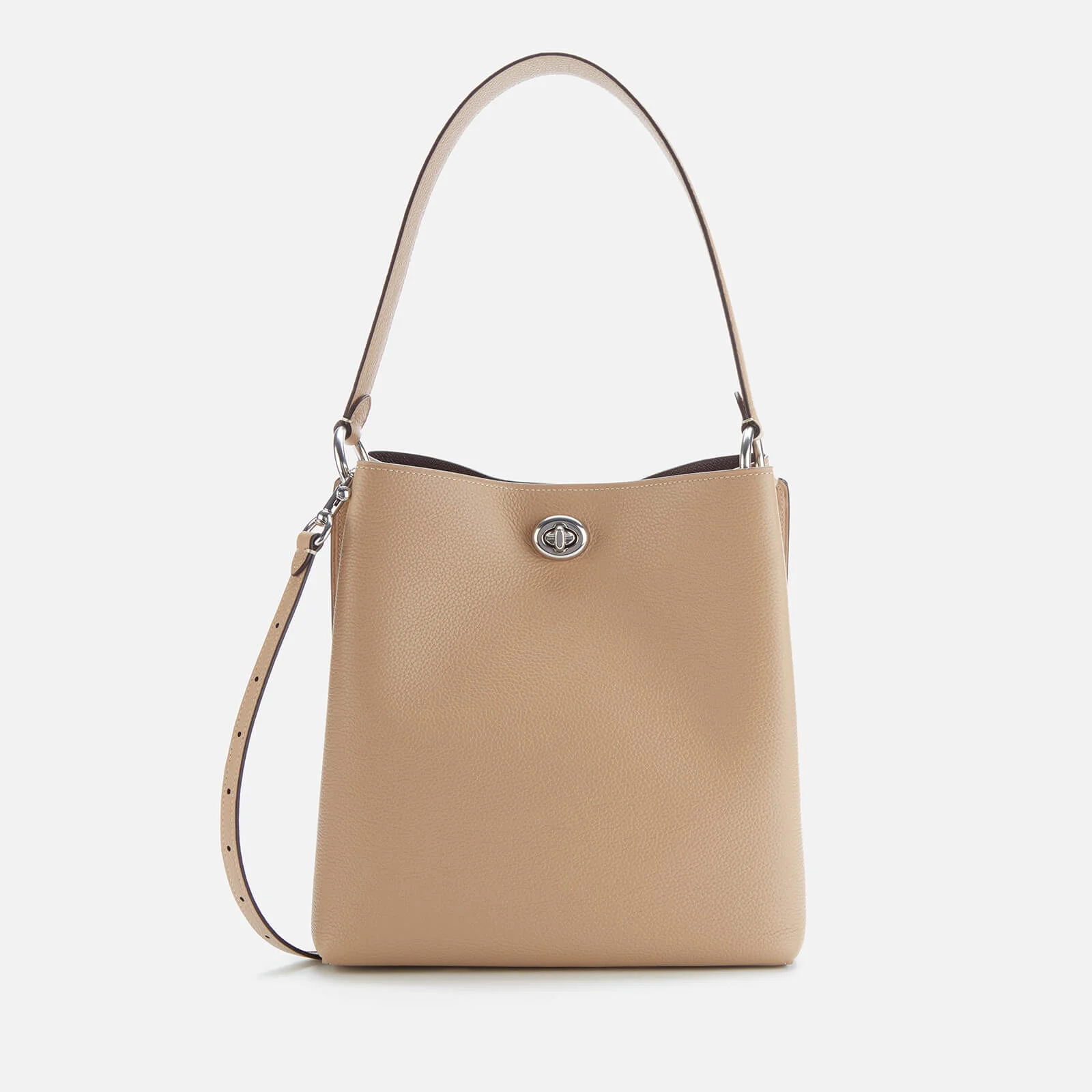 Coach Women's Polished Pebble Leather Charlie Bucket Bag - Taupe Image 1