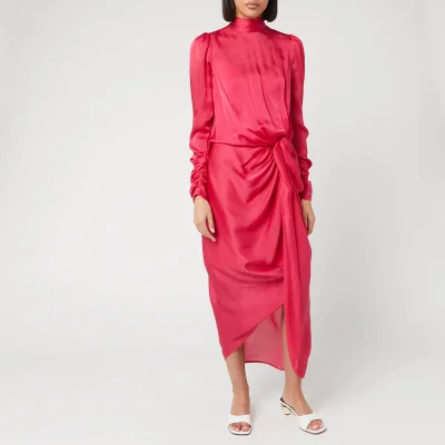 Zimmermann Women's Drape Long Sleeve Dress - Magenta