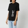 Victoria, Victoria Beckham Women's Raised Logo T-Shirt - Black - Image 1