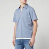 PS Paul Smith Men's Casual Fit Zip Shirt - Grey/Blue - Image 1
