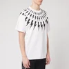 Neil Barrett Men's Fairisle Thunderbolt T-Shirt - White/Black - Image 1