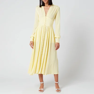 ROTATE Birger Christensen Women's Tracy Long Dress - Lemonade