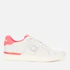 Coach Women's Lowline Leather Cupsole Trainers - Chalk/Neon Pink - Image 1