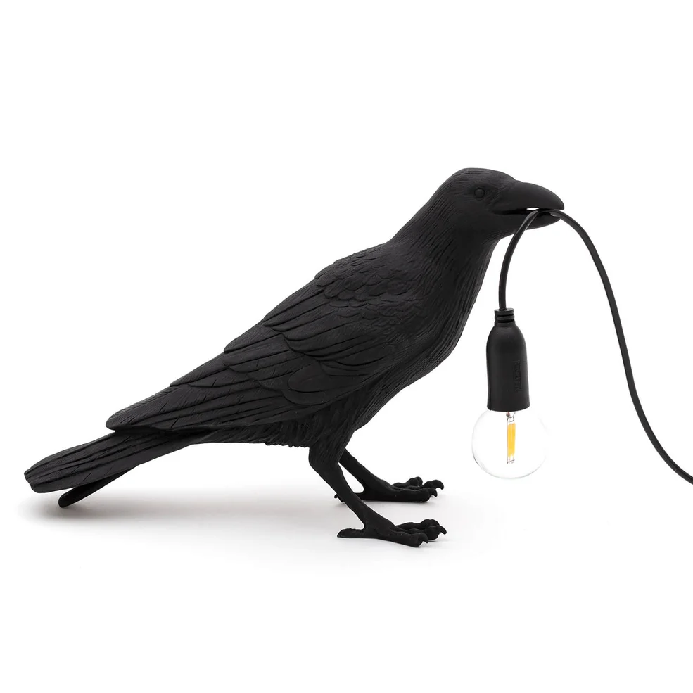 Seletti Waiting Bird Lamp - Black Image 1