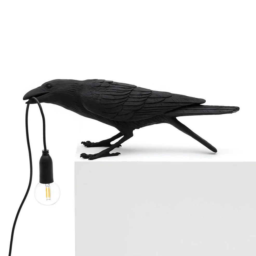 Seletti Playing Bird Lamp - Black Image 1