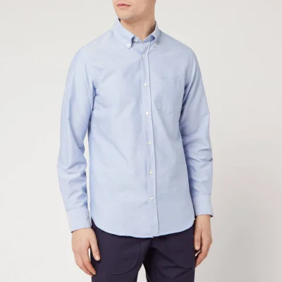 Officine Générale Men's Button Down Oxford Shirt - Blue