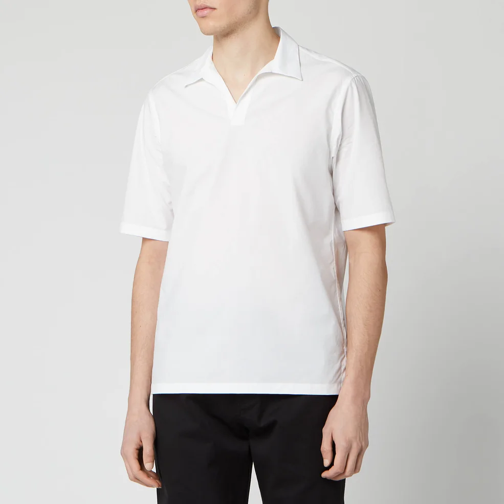 Officine Générale Men's Yann Popover Polo Shirt - White Image 1