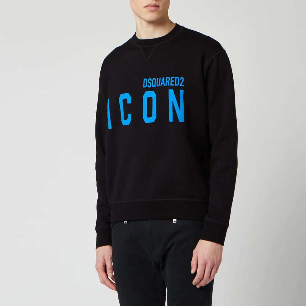 Dsquared2 Men's Cool Fit Icon Sweatshirt - Black/Blue Image 1