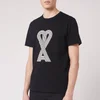 AMI Men's De Coeur Linear Print T-Shirt - Noir - Image 1