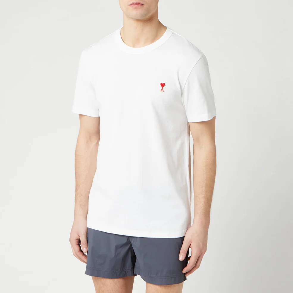 AMI Men's De Coeur T-Shirt - Blanc Image 1