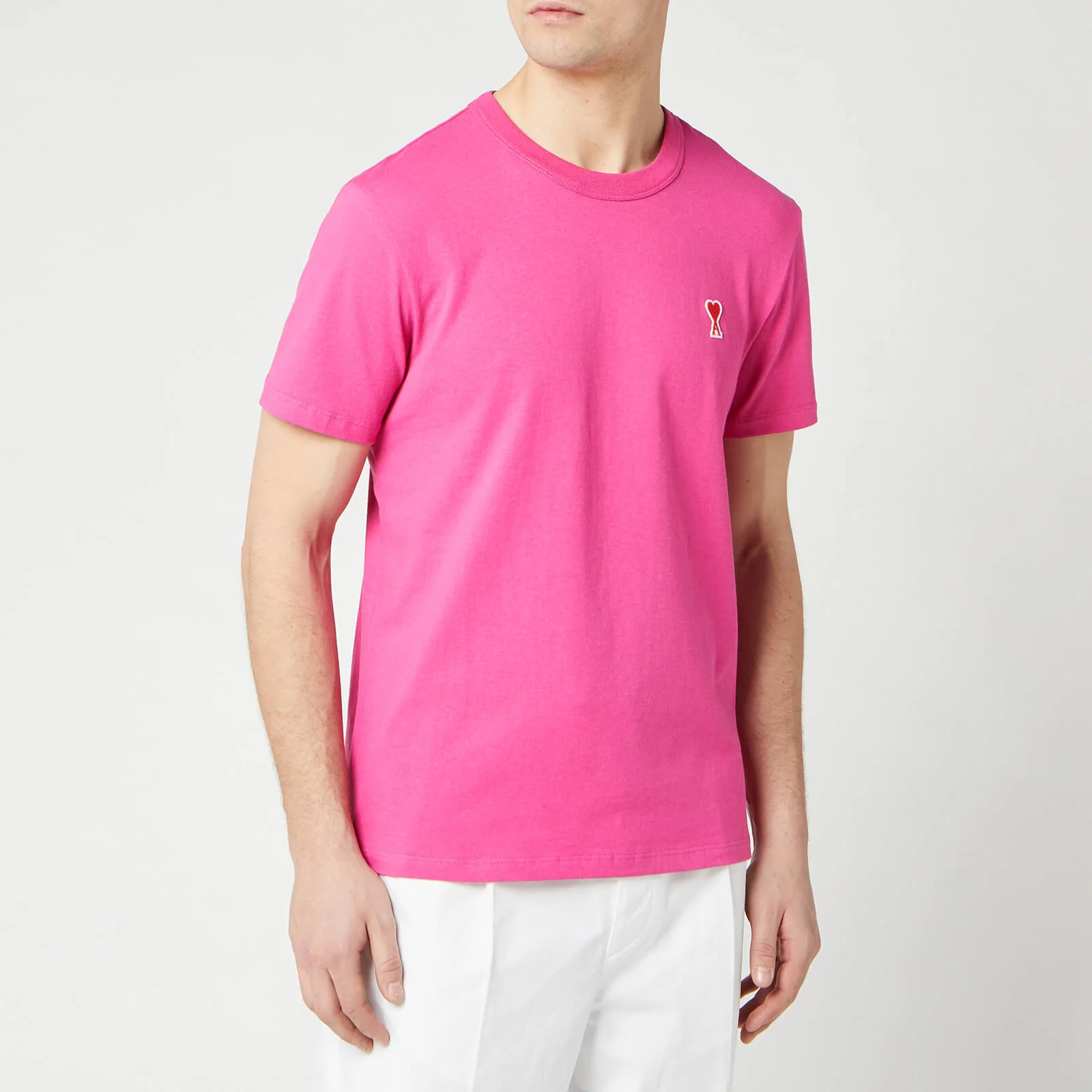 AMI Men's Ami De Coeur T-Shirt - Fuchsia Image 1