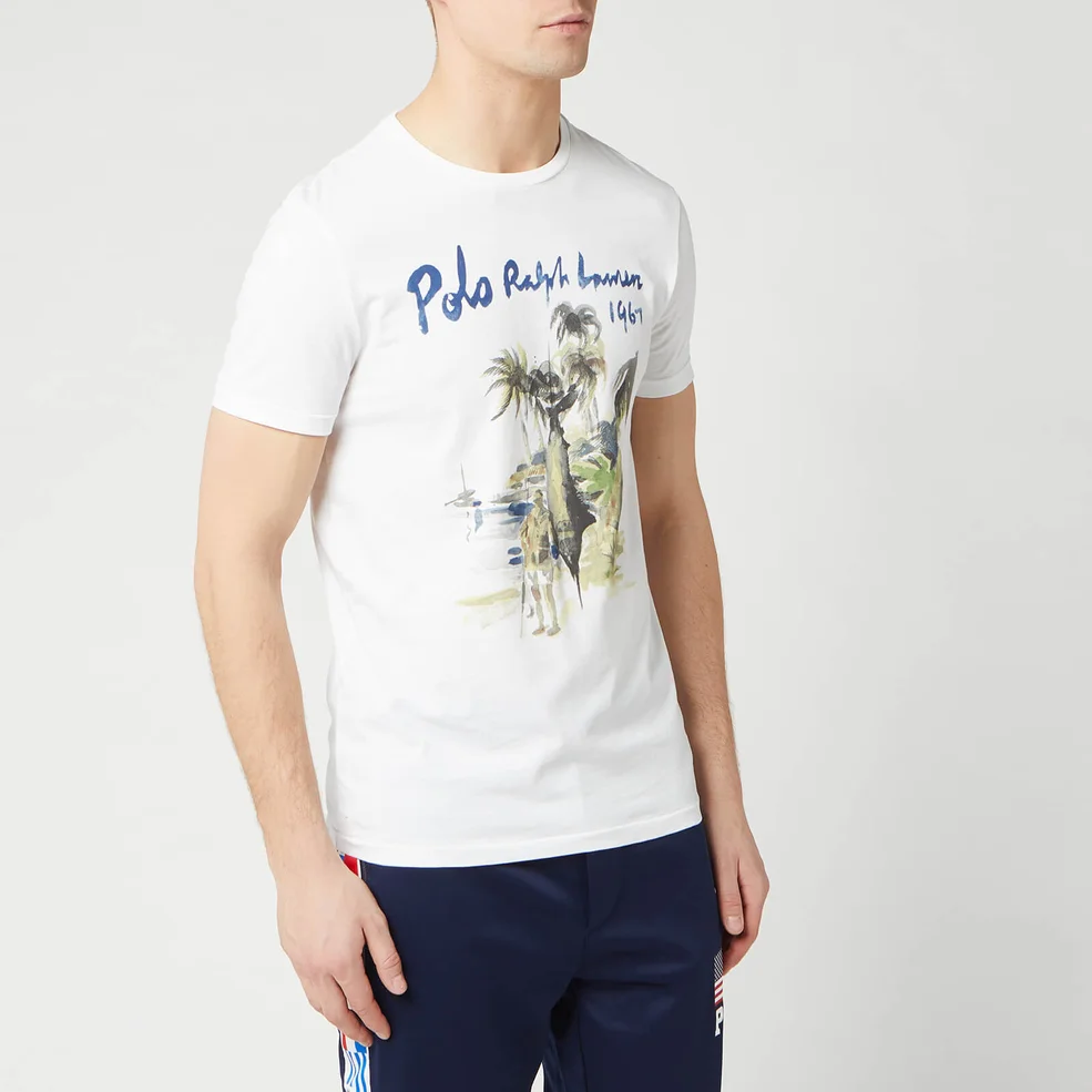 Polo Ralph Lauren Men's Short Sleeve Printed T-Shirt - White Image 1