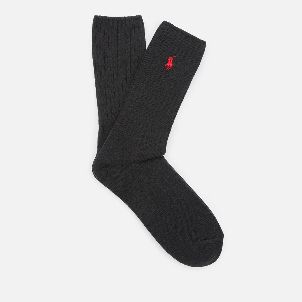 Polo Ralph Lauren Men's 3 Pack Cotton Socks - Black Image 1