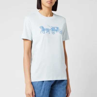 Coach 1941 Women's Embroidered Horse and Carriage T-Shirt - Baby Blue