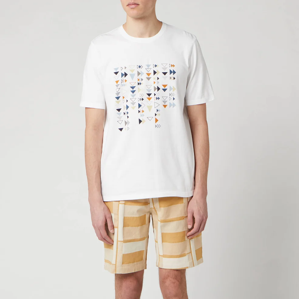 Folk Men's Multi Tile T-Shirt - White Image 1