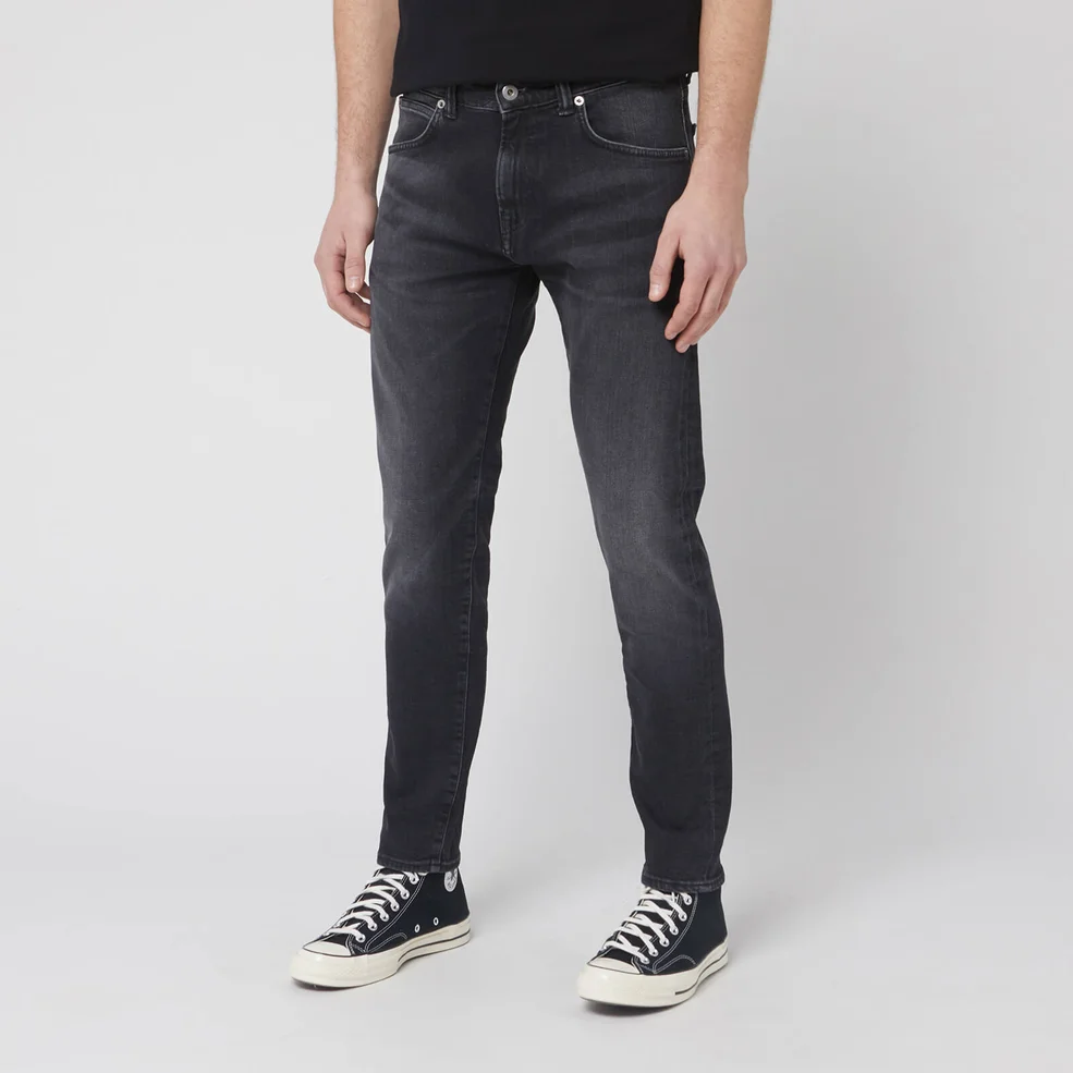 Edwin Men's ED-85 Slim Tapered Drop Crotch Jeans - Black Kioko Wash Image 1