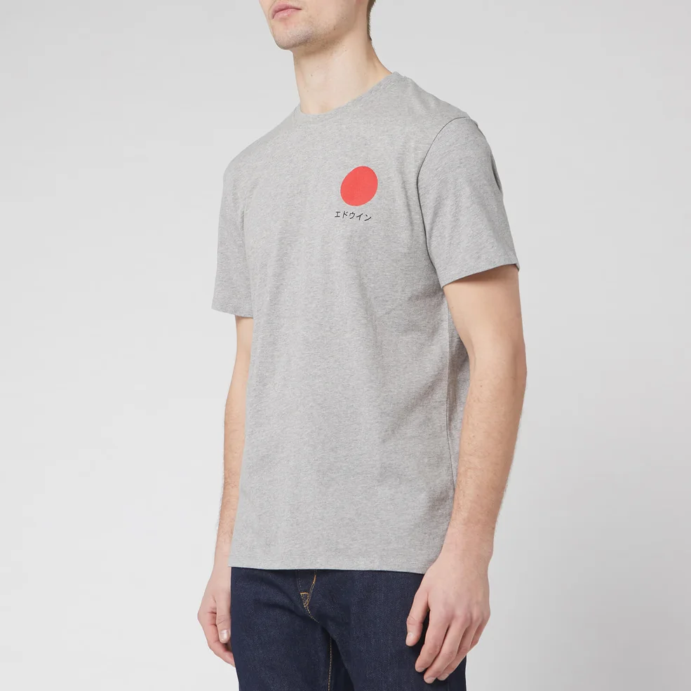 Edwin Men's Japanese Sun T-Shirt - Grey Marl Image 1