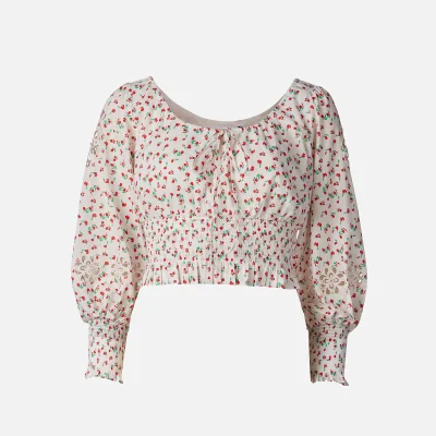 RIXO Women's Helena Top - Embroided Ditsy Floral