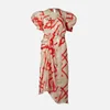Preen By Thornton Bregazzi Women's Yoko Midi Dress - Ivory/Red - Image 1