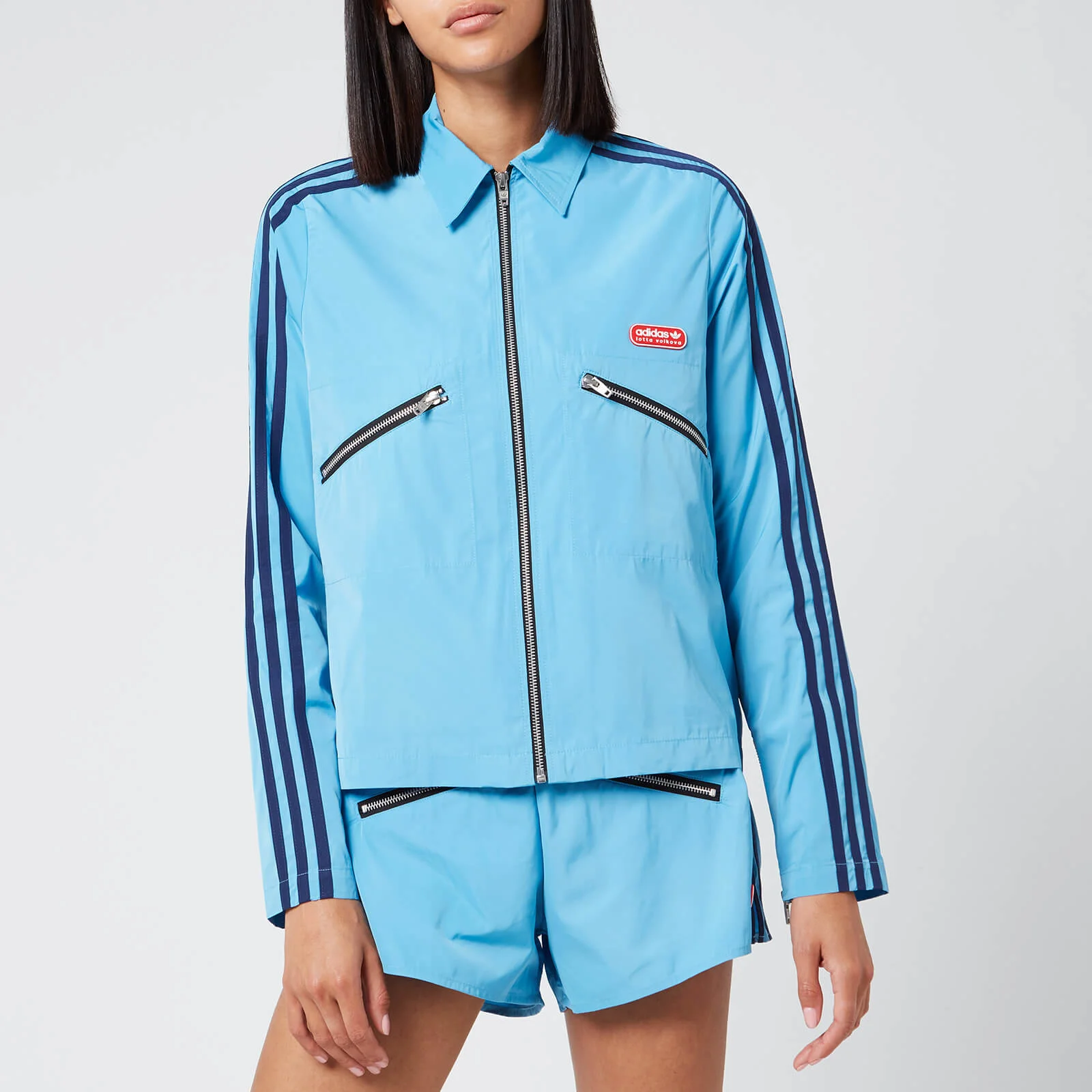 adidas X Lotta Volkova Women's Zip Shirt Jacket - Blue Image 1