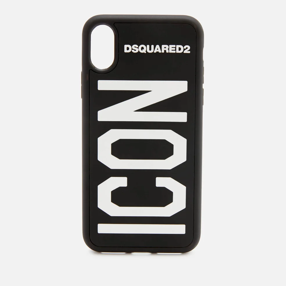 Dsquared2 Men's Icon iPhone X Cover - Nero Bianco Image 1