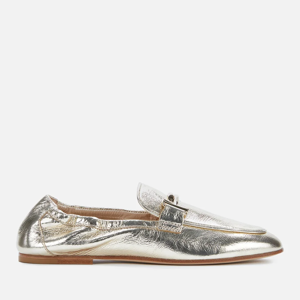 Tod's Women's Leather Loafers - Gold Image 1