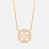 Tory Burch Women's Crystal Logo Delicate Necklace - Tory Gold - Image 1
