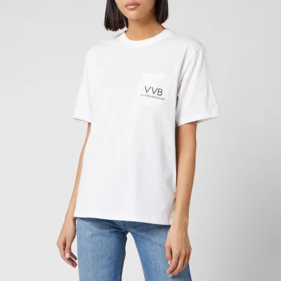 Victoria, Victoria Beckham Women's Pocket Logo T-Shirt - White
