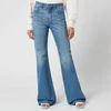 Victoria, Victoria Beckham Women's Super High Flare Jeans - Azure Blue - Image 1