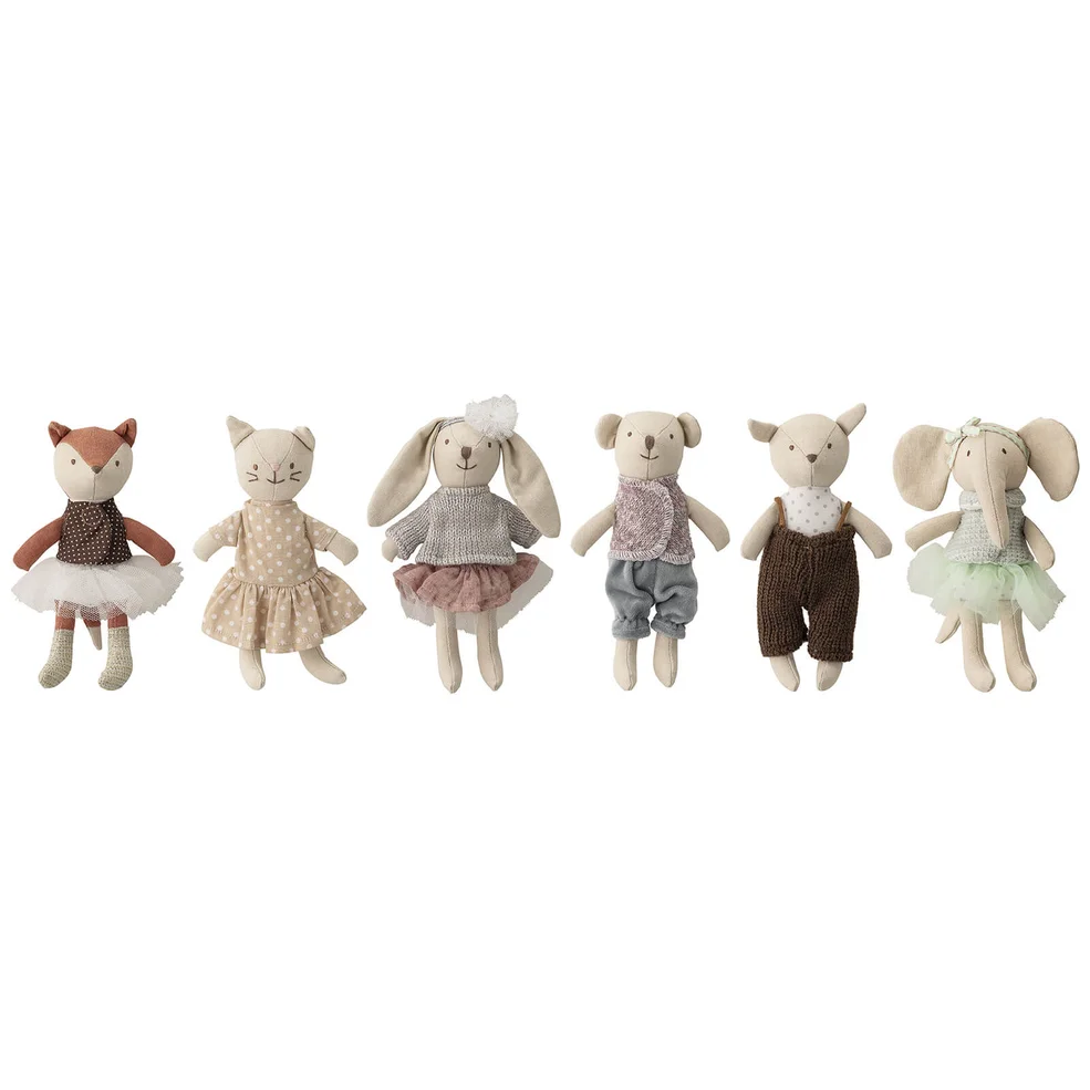 Bloomingville MINI Soft Toy Animals (Set of 6) Image 1