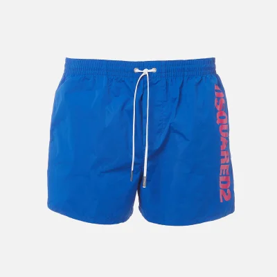 Dsquared2 Men's Vertical Logo Swim Shorts - Blue/Pink