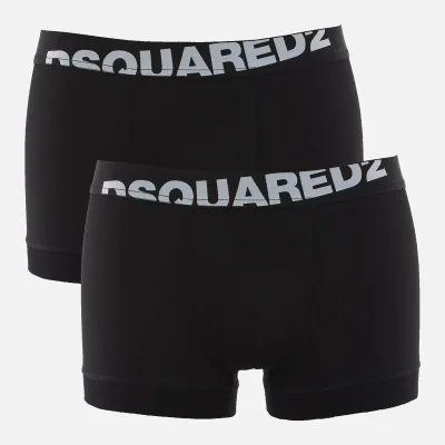 Dsquared2 Men's 2 Pack Slant Logo Boxer Shorts - Black