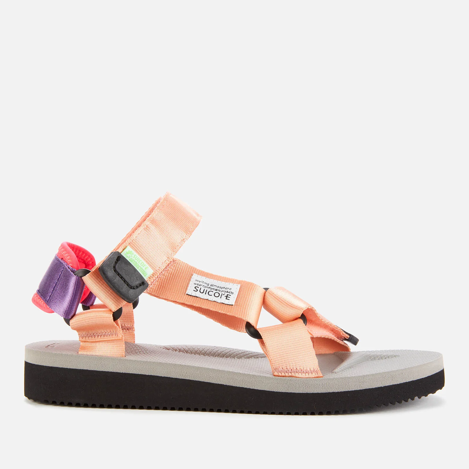 Suicoke Women's Depa Cab Nylon Sandals - Pink/Grey Image 1