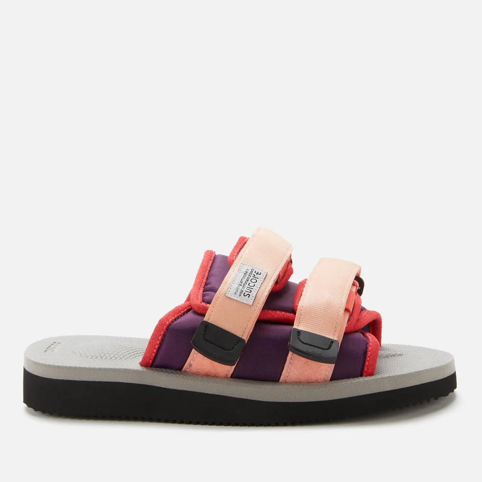 Suicoke Women's Moto-Cab Nylon Slide Sandals - Pink/Grey Image 1